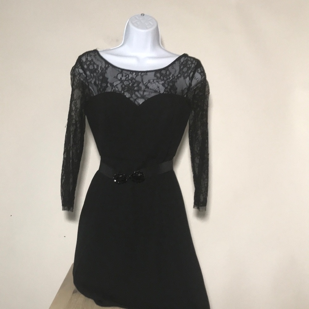 Max and Cleo black lace dress